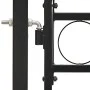 Double door fence gate with arch 400x175 cm black steel by vidaXL, garden gates - Ref: Foro24-143095, Price: 455,69 €, Discou...