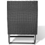 Schwarzer Klapphocker aus synthetischem Rattan von vidaXL, Hocker für den Außenbereich - Ref: Foro24-41788, Preis: 45,01 €, R...