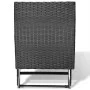 Taburete plegable ratán sintético negro de vidaXL, Otomanas de exterior - Ref: Foro24-41788, Precio: 42,39 €, Descuento: %