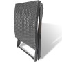 Schwarzer Klapphocker aus synthetischem Rattan von vidaXL, Hocker für den Außenbereich - Ref: Foro24-41788, Preis: 45,01 €, R...