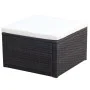 Poly rattan ottoman stool 53x53x30 cm brown by vidaXL, Ottomans - Ref: Foro24-42670, Price: 49,84 €, Discount: %