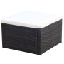 Taburete otomana poli ratán 53x53x30 cm marrón de vidaXL, Otomanas - Ref: Foro24-42670, Precio: 52,05 €, Descuento: %