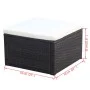 Poly rattan ottoman stool 53x53x30 cm brown by vidaXL, Ottomans - Ref: Foro24-42670, Price: 49,84 €, Discount: %