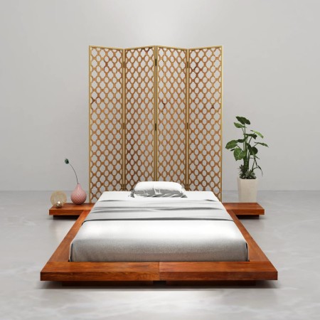 Estructura para futón japonés madera maciza de acacia 100x200 cm