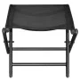 Folding footrest in black aluminum and textilene by vidaXL, Folding stools and chairs - Ref: Foro24-41742, Price: 60,27 €, Di...