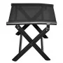 Folding footrest in black aluminum and textilene by vidaXL, Folding stools and chairs - Ref: Foro24-41742, Price: 60,27 €, Di...