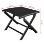 Folding footrest in black aluminum and textilene by vidaXL, Folding stools and chairs - Ref: Foro24-41742, Price: 60,27 €, Di...
