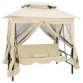 Cream white gazebo swing bench by vidaXL, Garden rockers - Ref: Foro24-43239, Price: 340,46 €, Discount: %