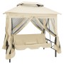Cremeweiße Pavillon-Schaukelbank von vidaXL, Gartenwippen - Ref: Foro24-43239, Preis: 347,32 €, Rabatt: %
