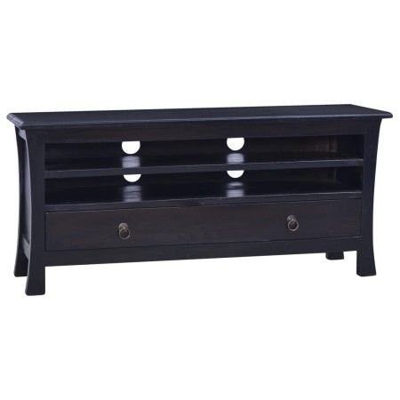 Möbel für TV aus massivem Mahagoniholz in Schwarz Kaffee 100x30x45 cm von vidaXL, TV-Möbel - Ref: Foro24-288305, Preis: 164,3...