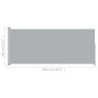 Graue einziehbare Gartenmarkise 180x500 cm von vidaXL, Sonnenschirme - Ref: Foro24-313407, Preis: 94,28 €, Rabatt: %