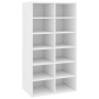 Mueble zapatero de madera contrachapada blanco 54x34x100,5 cm de vidaXL, Zapateros y organizadores de calzado - Ref: Foro24-8...