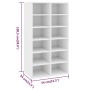 Mueble zapatero de madera contrachapada blanco 54x34x100,5 cm de vidaXL, Zapateros y organizadores de calzado - Ref: Foro24-8...