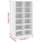 White plywood shoe cabinet 54x34x100.5 cm by vidaXL, Shoe racks and shoe organizers - Ref: Foro24-800396, Price: 80,65 €, Dis...