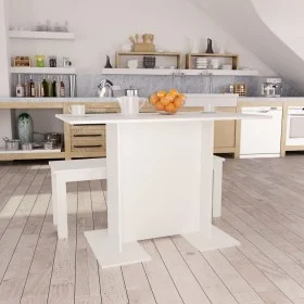 White plywood dining table 110x60x75 cm by vidaXL, Kitchen and dining tables - Ref: Foro24-800243, Price: 57,87 €, Discount: %