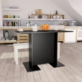 Black plywood dining table 110x60x75 cm by vidaXL, Kitchen and dining tables - Ref: Foro24-800244, Price: 63,21 €, Discount: %