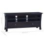 Möbel für TV aus massivem Mahagoniholz in Schwarz Kaffee 100x30x45 cm von vidaXL, TV-Möbel - Ref: Foro24-288305, Preis: 164,3...