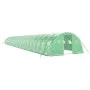 Greenhouse with green steel structure 96 m² 24x4x2 m by vidaXL, Greenhouses - Ref: Foro24-3188071, Price: 969,86 €, Discount: %