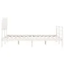 Estructura cama de matrimonio con cabecero madera maciza blanco de vidaXL, Camas y somieres - Ref: Foro24-3195257, Precio: 13...