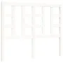Double bed frame with white solid wood headboard by vidaXL, Beds and slatted bases - Ref: Foro24-3193892, Price: 138,96 €, Di...