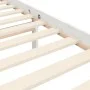 Double bed frame with white solid wood headboard by vidaXL, Beds and slatted bases - Ref: Foro24-3194672, Price: 139,50 €, Di...