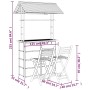 Bamboo 3-Piece Bar Set by vidaXL, Garden sets - Ref: Foro24-341741, Price: 583,51 €, Discount: %