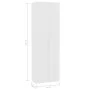 Weißer Büroschrank aus Sperrholz, 60 x 32 x 190 cm von vidaXL, Aktenschränke - Ref: Foro24-800297, Preis: 133,27 €, Rabatt: %