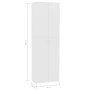 Weißer Büroschrank aus Sperrholz, 60 x 32 x 190 cm von vidaXL, Aktenschränke - Ref: Foro24-800297, Preis: 97,77 €, Rabatt: %