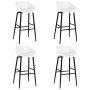 Mesa alta y taburetes de bar 5 piezas negro y blanco