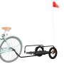 Remolque para bicicleta hierro negro 122x53x31 cm de vidaXL, Remolques para bicicletas - Ref: Foro24-94201, Precio: 66,02 €, ...