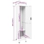 Weißer Stahlspind 38x45x180 cm von vidaXL, Schließfächer und Lagerschränke - Ref: Foro24-339772, Preis: 161,31 €, Rabatt: %