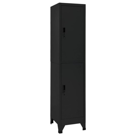 Schwarzer Stahlspind 38x45x180 cm von vidaXL, Schließfächer und Lagerschränke - Ref: Foro24-339778, Preis: 165,38 €, Rabatt: %