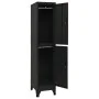 Taquilla de acero negro 38x45x180 cm de vidaXL, Taquillas y armarios de almacenamiento - Ref: Foro24-339778, Precio: 150,37 €...