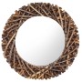 Espejo de pared redondo teca 60 cm de vidaXL, Espejos - Ref: Foro24-288802, Precio: 103,47 €, Descuento: %