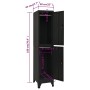 Schwarzer Stahlspind 38x45x180 cm von vidaXL, Schließfächer und Lagerschränke - Ref: Foro24-339778, Preis: 165,38 €, Rabatt: %