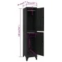 Taquilla de acero negro 38x45x180 cm de vidaXL, Taquillas y armarios de almacenamiento - Ref: Foro24-339778, Precio: 150,37 €...