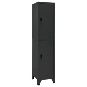 Anthrazitgrauer Stahlspind 38x45x180 cm von vidaXL, Schließfächer und Lagerschränke - Ref: Foro24-339779, Preis: 159,42 €, Ra...