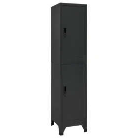 Anthrazitgrauer Stahlspind 38x45x180 cm von vidaXL, Schließfächer und Lagerschränke - Ref: Foro24-339779, Preis: 151,21 €, Ra...