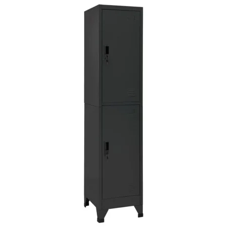 Anthracite gray steel locker 38x45x180 cm by vidaXL, Lockers and storage cabinets - Ref: Foro24-339779, Price: 151,70 €, Disc...