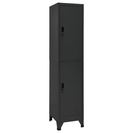 Anthrazitgrauer Stahlspind 38x45x180 cm von vidaXL, Schließfächer und Lagerschränke - Ref: Foro24-339779, Preis: 159,42 €, Ra...