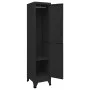 Schwarzer Stahlschrank 38x45x180 cm von vidaXL, Schließfächer und Lagerschränke - Ref: Foro24-339774, Preis: 174,64 €, Rabatt: %
