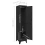 Schwarzer Stahlschrank 38x45x180 cm von vidaXL, Schließfächer und Lagerschränke - Ref: Foro24-339774, Preis: 174,64 €, Rabatt: %
