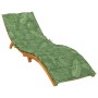 Oxford fabric sun lounger cushion with leaf print by vidaXL, Cushions for chairs and sofas - Ref: Foro24-361447, Price: 53,97...