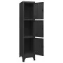 Black steel locker 38x45x180 cm by vidaXL, Lockers and storage cabinets - Ref: Foro24-339782, Price: 188,93 €, Discount: %