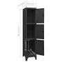 Black steel locker 38x45x180 cm by vidaXL, Lockers and storage cabinets - Ref: Foro24-339782, Price: 188,93 €, Discount: %