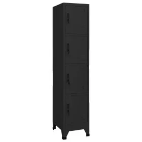 Schwarzer Stahlspind 38x45x180 cm von vidaXL, Schließfächer und Lagerschränke - Ref: Foro24-339786, Preis: 194,02 €, Rabatt: %