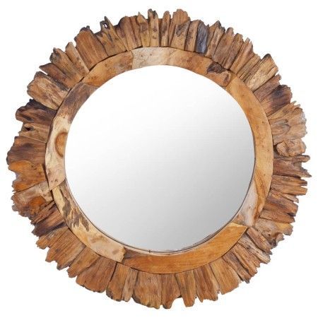 Round teak wall mirror 60 cm by vidaXL, Mirrors - Ref: Foro24-288804, Price: 134,83 €, Discount: %