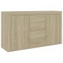 Aparador madera contrachapada color roble Sonoma 120x36x69 cm