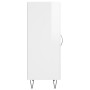 Weißer Hochglanz-Sperrholz-Schrank 34,5x34x90 cm von vidaXL, Sideboards - Ref: Foro24-828534, Preis: 61,25 €, Rabatt: %
