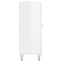 Aparador de madera contrachapada blanco brillante 69,5x34x90 cm de vidaXL, Aparadores - Ref: Foro24-830190, Precio: 84,43 €, ...